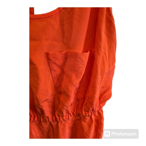 ARITZIA Wilfred Coral Orange Victoire Racerback Dress 👗 - Picture 5 of 6